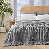 Cozy Bliss Seersucker Cooling Comforter King Size, Q-Max 0.4 Reversible Lightweight Cooling Blanket, Breathable Silk Smooth Summer Bedding Quilt for Hot Sleepers Night Sweats Dark Grey