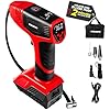 BULLSEYE PRO Tire Inflator with Pressure Gauge, Compact and Portable, Automatic Shut Off, 150 PSI Max, USB Home Rechargeable and Cord for Vehicular Use As Seen On TV (9475)