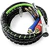 TORQUE 12ft 3 in 1 ABS & Power Air Line Hose Kit Airline Air Hose Wrap 7 Way Electrical Cable Air Lines with Handle Grip Airlines for Semi Truck Trailer Tractor (TR813212)