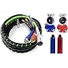 TORQUE 12ft 3 in 1 ABS & Air Power Line Hose Kit Airline Air Hose with Glad Hands Wrap 7 Way Electrical Cable with Handle Grips & Gladhands for Semi Truck Trailer Tractor (TR813212)