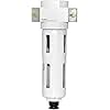 Beduan 1/4" Air in-line Compressed Particulate Filter,Moisture Water Trap Filter With Visible Bowl,Manual Drain(MINI)