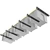 TORACK Garage Ceiling Bin Storage Rack, Adjustable Heavy Duty Overhead Tote Storage Rail System(for 5 Bins, Bins are not included)