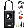 Tire Inflator Portable Air Compressor-ZGZUXO 150PSI Cordless Air Pump for Car Tires with Pressure Gauge LED Light, Electric Bike Tire Pump for Car Motorcycle Bicycle Ball, Car Accessories