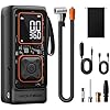 WOLFBOX Tire Inflator Portable Air Compressor, 150PSI Air Pump for Car Tires, 12000mAh Battery Cordless Tire Inflator, 35LPM Air Compressor with Tire Pressure Gauge for Car, Motorcycle, Bicycle & Ball