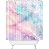 Society6 Emanuela Carratoni Iridescent Marble Shower Curtain, 72" x 69" x 0.1", Multi