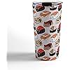 Society6 Huebucket Sushi Persian Cat Travel Mug, 20 oz, Sushi Persian Cat