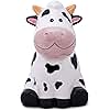 100 North Dolomite Ceramic 10.5 x 7.1 Everyday Cookie & Candy Jar with Airtight Lid: Perfect for Kitchen Canisters, Pet Treat Containers & Decorative Farmhouse Storage, Cute Spotted Cow