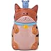 100 North Dolomite Ceramic 10 x 6.3 Everyday Cookie & Candy Jar with Airtight Lid: Perfect for Kitchen Canisters, Pet Treat Containers & Decorative Storage, Orange Tabby Striped Cat and Mouse