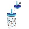 Zak Designs Disney Kelso Toddler Cups For Travel or At Home, 12oz Vacuum Insulated Stainless Steel Sippy Cup With Leak-Proof Design is Perfect For Kids (Mickey Mouse)