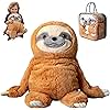 Weighted Stuffed Animal for Anxiety | Calming & Comforting 5 Lbs | Weighted Plush Animal Sloth | Anxiety Stuffed Animals for Adults & Kids | Carrying Bag Included | Machine Washable Weighted Plushie