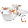 GSI Outdoors Stainless Steel Base Camper - 3 Pieces Cookset
