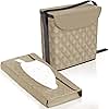 LUXXE - Refined Leather Car Trash Can - Car Garbage Can with Matching Tissue Box - Car Trash Container Water Proof - Car Trash Bag Machine Washable - Car Trashcan - Car Garbage Bag & Car Trash Bin