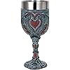 Medieval Double Dragon Wine Goblet - Valentines Dungeons and Dragons Wine Chalice Goblet - 7oz Stainless Steel Drinking Cup Party Idea Goblets Romantic Gift for Girl Girlfriend Wife