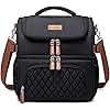 Artelaris Lunch Bag for Women, Large Double Deck Lunch Box Tote for Work, Dual Compartment Insulated Leakproof Lunchbox Cooler for Adult