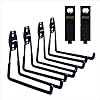 Garage Hooks, 4 Pack Wall Mount Storage Hanger with 2 Extension Cord Holder Organizer, Heavy-Duty 7.5 inch Long Hooks for Ladder, Ski, Sports, Utility, Garden Tool, Hose Storage Rack Organizer