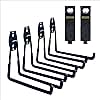 Garage Hooks, 4 Pack Wall Mount Storage Hanger with 2 Extension Cord Holder Organizer, Heavy-Duty 7.5 inch Long Hooks for Ladder, Ski, Sports, Utility, Garden Tool, Hose Storage Rack Organizer