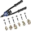 Astro Pneumatic Tool 1442 13" Hand Rivet Nut Setter Kit - Metric & SAE W/ 60pc Rivnuts