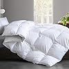 Cosybay Feather Comforter Filled with Feather & DownFiber King Size- All Season White King Size Duvet Insert- Luxurious Hotel Bedding Comforters with Cotton Cover - King 106 x 90 Inch