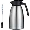 Thermal Coffee Carafe by Heritage66 -Triple Wall Vacuum insulated Flask-Thermos keeping Beverages Hot for 12 hours /24 hours cold Tea, Water, and Coffee Dispenser 2 Liter