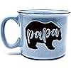 Papa Bear 15oz Coffee Mug for Dad, Father, Grandpa, Husband - Unique Fun Gifts for Men, Grandads, Grandfather, Grandad, Pop Gifts from Grandkids for Father's Day, Christmas, Birthday Presents