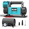 Seesii Offroad Air Compressor Kit, 12V DC Tire Inflator, 5.65 CFM Portable Air Compressor with Tire Pressure Gauge, Max 150PSI Air Pump Heavy Duty for Car SUV Pickup Truck 4x4 Vehicle RV ATV