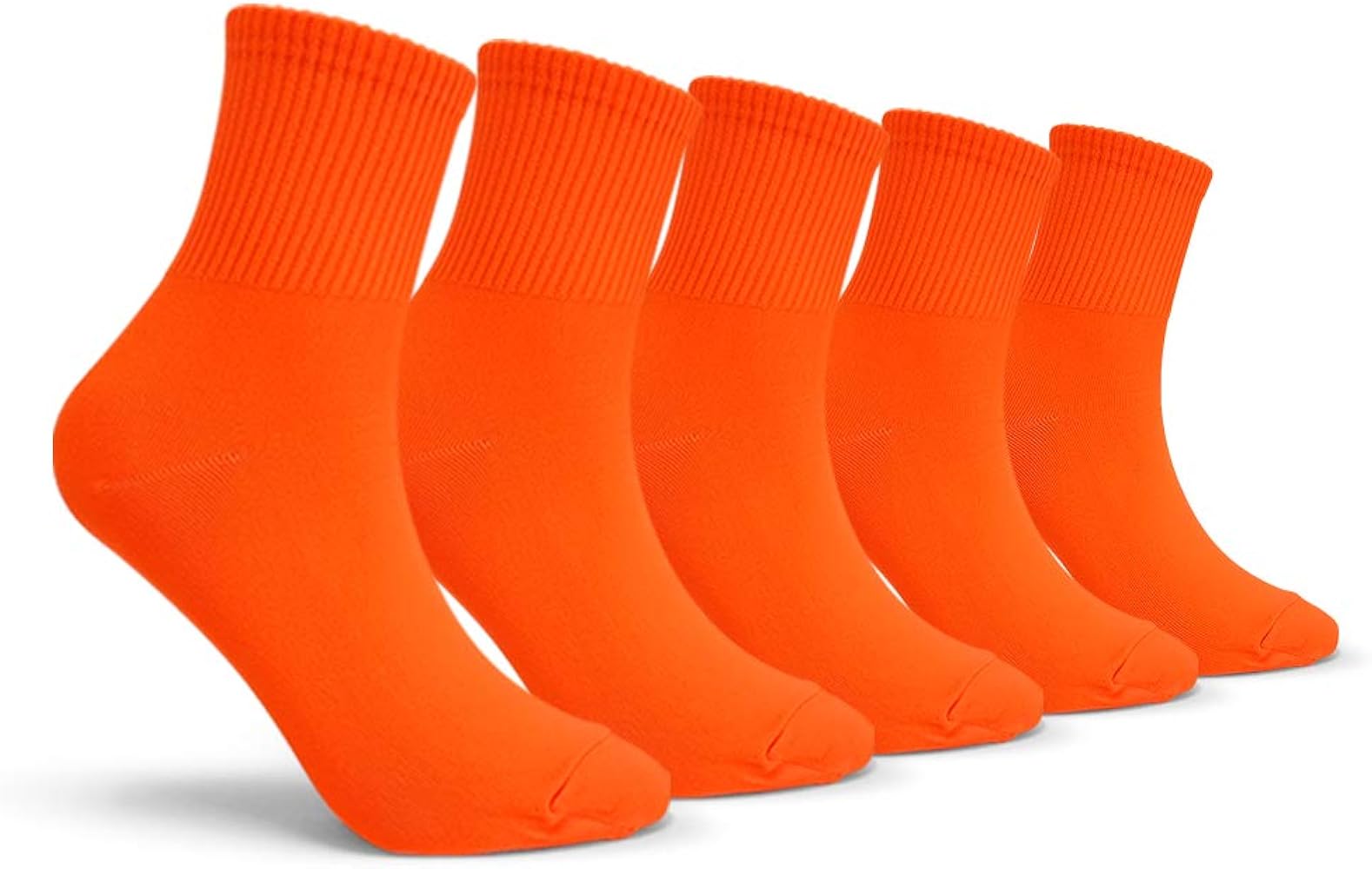 CUTIE MANGO Women's Colorful Neon Crew Socks Sports Vivid Color Crazy Fun for Women