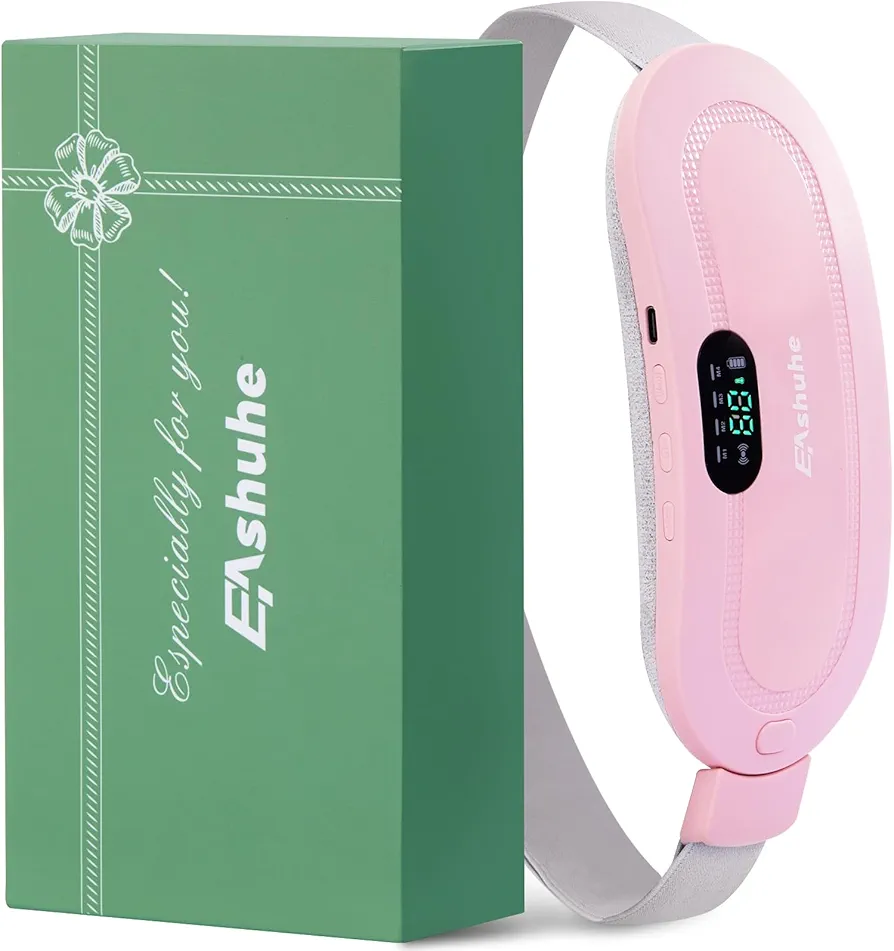 Heating Pad, Period Heating Pads for Cramps with 3 Heat Levels and 4 Massage Modes, Mini Portable Cordless Heating Pad, Menstrual Heating Pad, Heating Pad for Back Pain & Cramps Relief