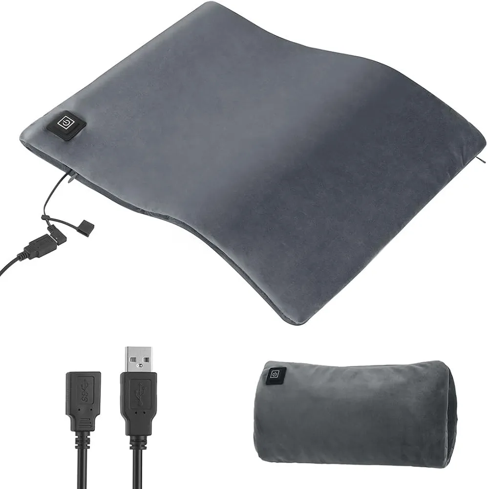 Portable 5V Electric Heat Pad for Pain Relief - Neck, Back, Shoulders, Abdomen Cramps - Machine Washable, 3 Heating Levels Hot Therapy for Muscles 17x14 Inches, Support Auto Shut Off