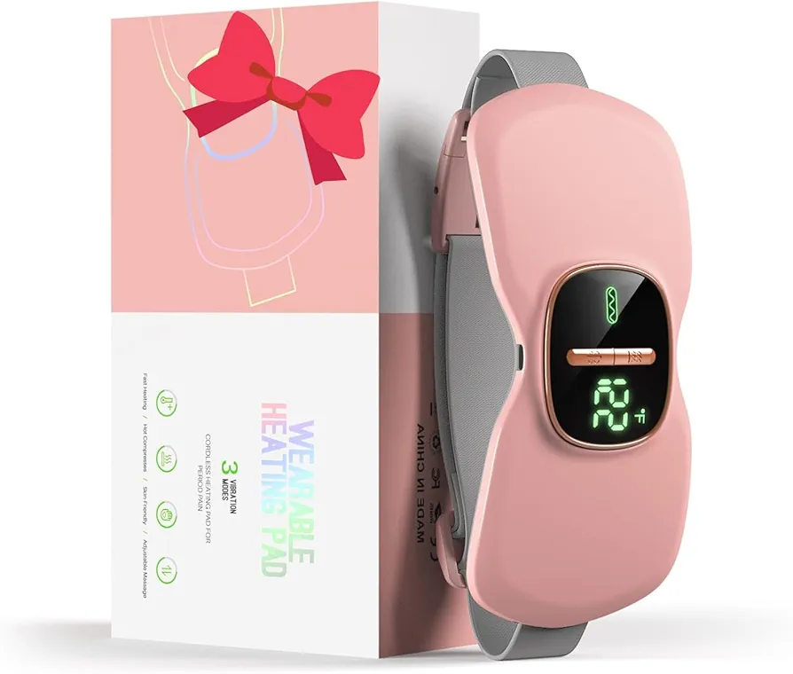 Heating Pads for Period Cramps, Portable Cordless Menstrual Heating Pad, Period Pain Relief Heated Pad, Back or Belly Heating Belt, Christmas Birthday Gifts for Women, Girls