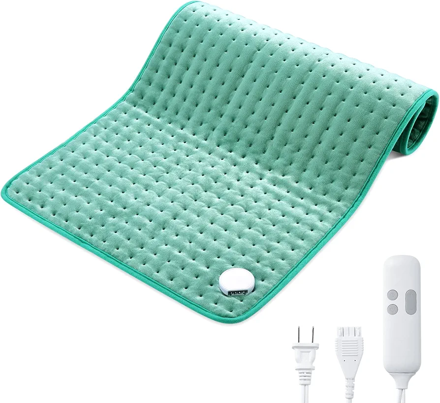 XXX-Large King Size Heating Pad for Pain Relief, 18" X 33" Fast Heating Pad with 2H Auto Shut Off, 6 Heat Settings & Machine Washable, Moist & Dry Heat Therapy for Neck Back Shoulder Relief