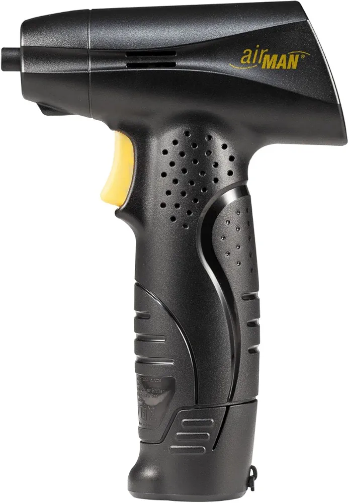 AIRMAN Airgun 2.0 High Performance Rechargeable Handheld Inflator with 150 PSI Digital Pressure Gauge - Li-ion Battery and 12V Car Power Adapter