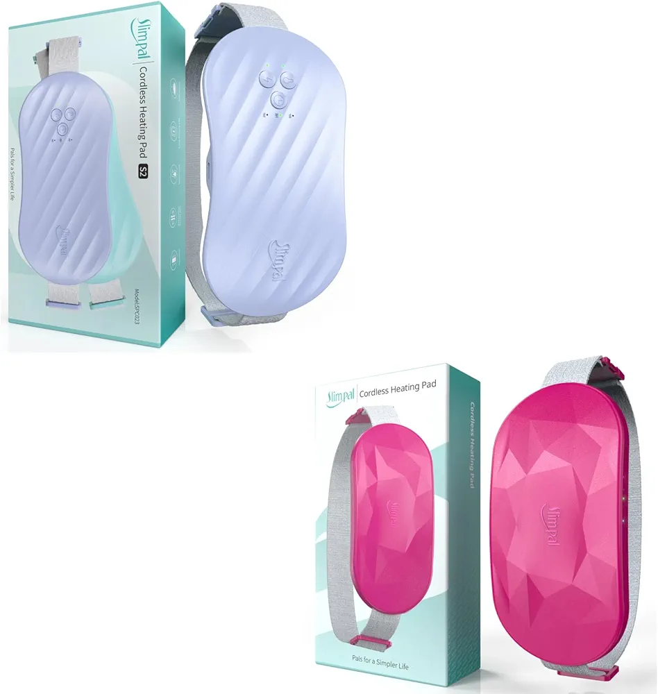 Slimpal Portable Period Heating Pad for Cramps Purple and Pink, FSA HSA Eligible Approved