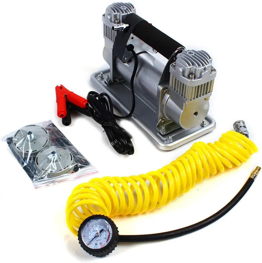 Portable Air Compressor Pump Tire Inflator 12V 480W 150 PSI Heavy Duty Air Pump Tire Inflator with Extension Tube, Air Compressor Pump for Car Tires Truck