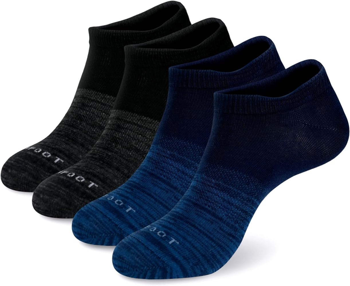 MONFOOT Women's and Men's 4 Pairs Sports Athletic Mesh Ankle Socks, multipack