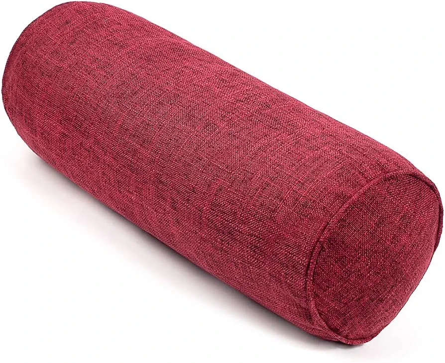 Round Neck Pillow Roll Cervical Support Pillows Neck Pain Relief Cylinder Bolster Pillows with Removable Washable Cover for Sleeping/Chair/Car/Sofa…