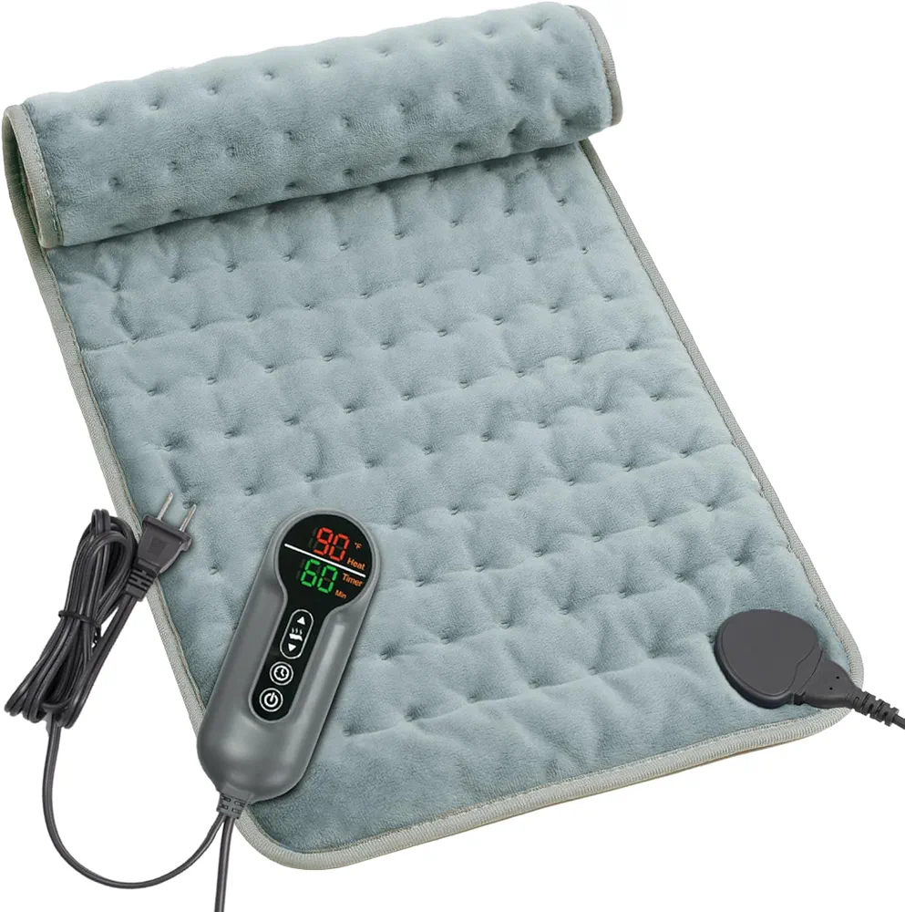 Heating Pad - Electric Heating Pad for Back Pain and Cramps Relief, Moist Heat Pad for Shoulder, Knee, Neck, 6 Heat Settings & Auto Shut Off, Machine Washable, Gift for Women, Men, Mom, Dad, 12" x 24"