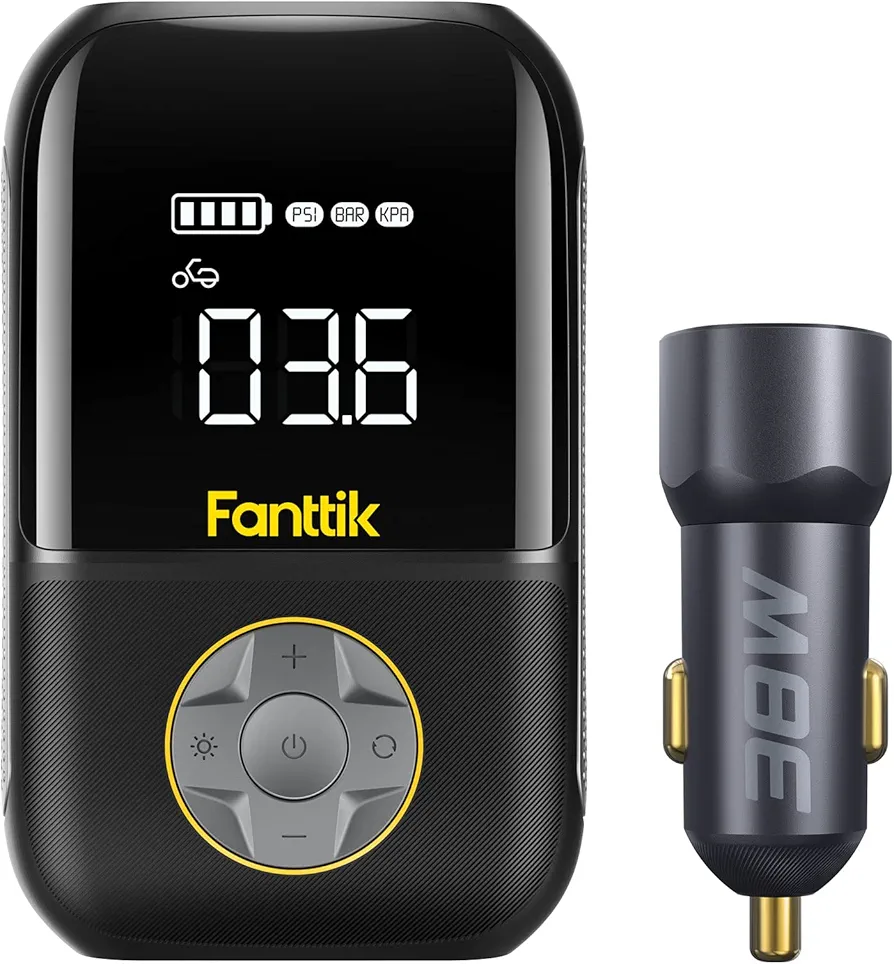 Fanttik X8 Portable Tire Inflator & 38W USB C Car Charger