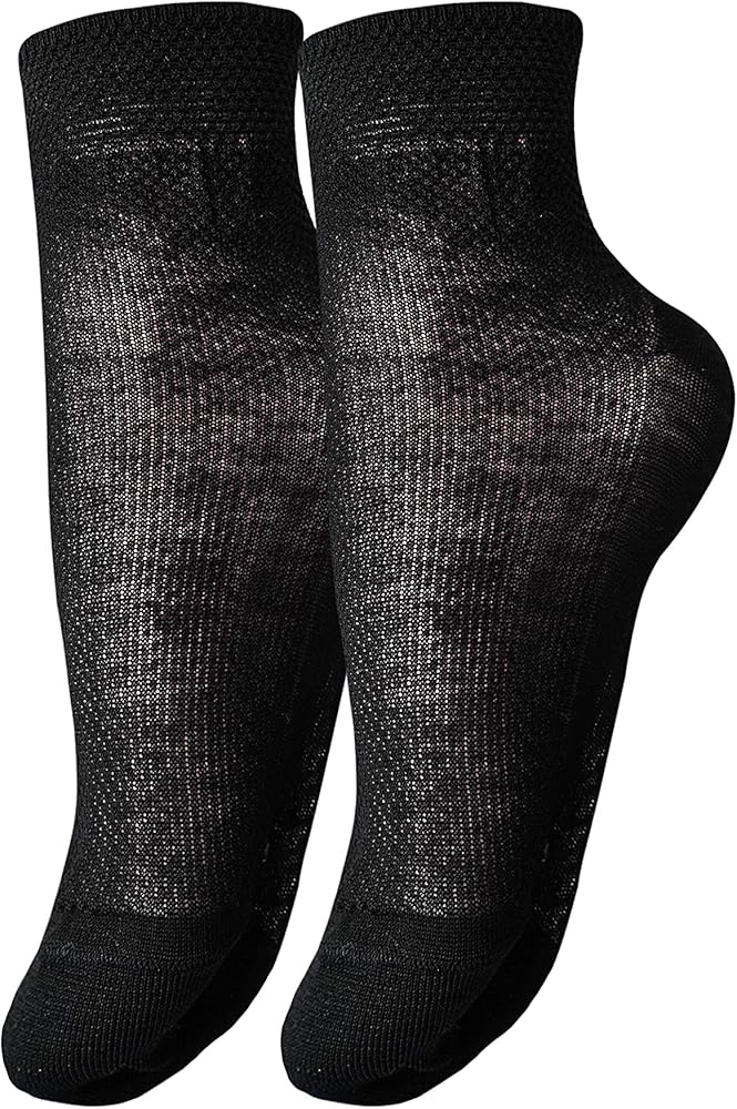 100% Organic Mercerized Cotton Filo di Scozia Women's Socks 1 Pair. Made in Italy