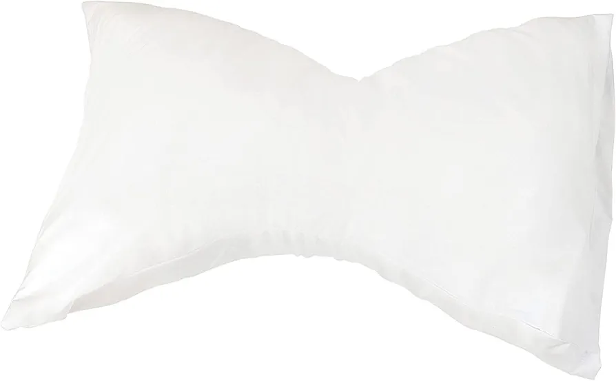 DMI Neck Pillow for Cervical, Neck and Shoulder Support to Relieve Pain and Headaches with Removable Cover, Medium Support, White