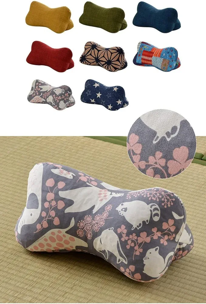 BJDesign NeckBone Chiropractic Pillow, Made in Japan, Cervical Neck Pain Relief with Comfort Adjustment (Use at Home Bed, Office, Travel, Camping)
