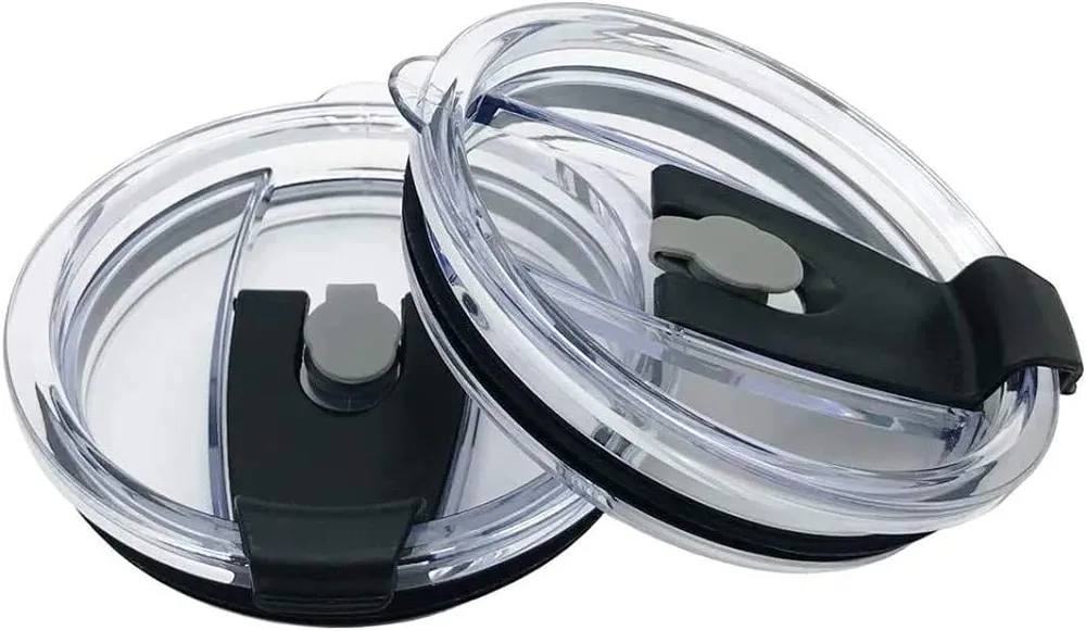 Replacement Flip Lids for Stainless Steel Insulated Tumbler Travel Mug, Compatible w/YETI Rambler,Ozark Trail,Old Style and More (20 Oz, Black 2)