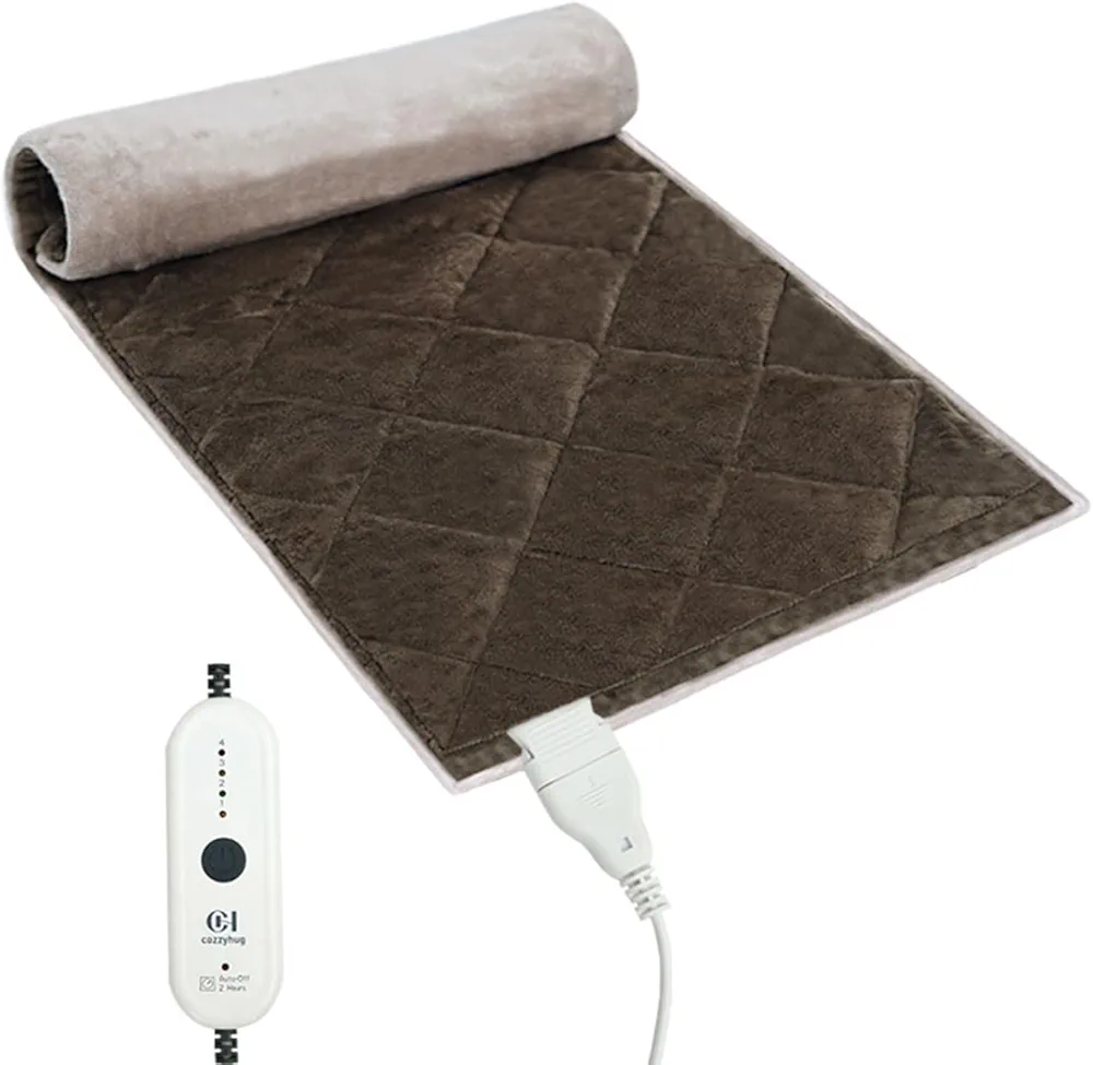 cozzyhug™ Pro XL Weight Heating Pad with Far Infrared and Negative ion emitted, Deeper Muscle Relief for Back, Neck, Shoulder, & Knee Pain, 4 Heat Settings, Dry/Moist Heat, 2 hours auto off, 12” x 24”
