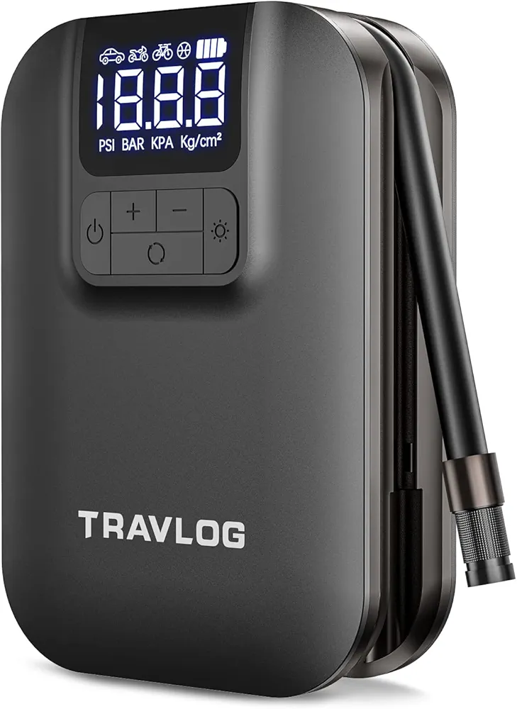 Portable Tire Inflator Air Compressor, Electric Air Pump Cordless Mini Tire Pump with LCD Screen for Cars, Motorcycles, Bikes, Balls