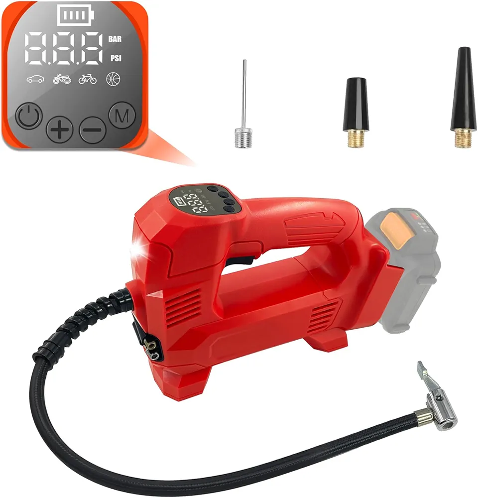 Cordless Tire Inflator, Up to 160 PSI, with Digital Pressure Gauge, Portable Air Compressor Battery Powered Tire Air Pump for Cars Motorcycles Bikes Balls, Bare Tool Only