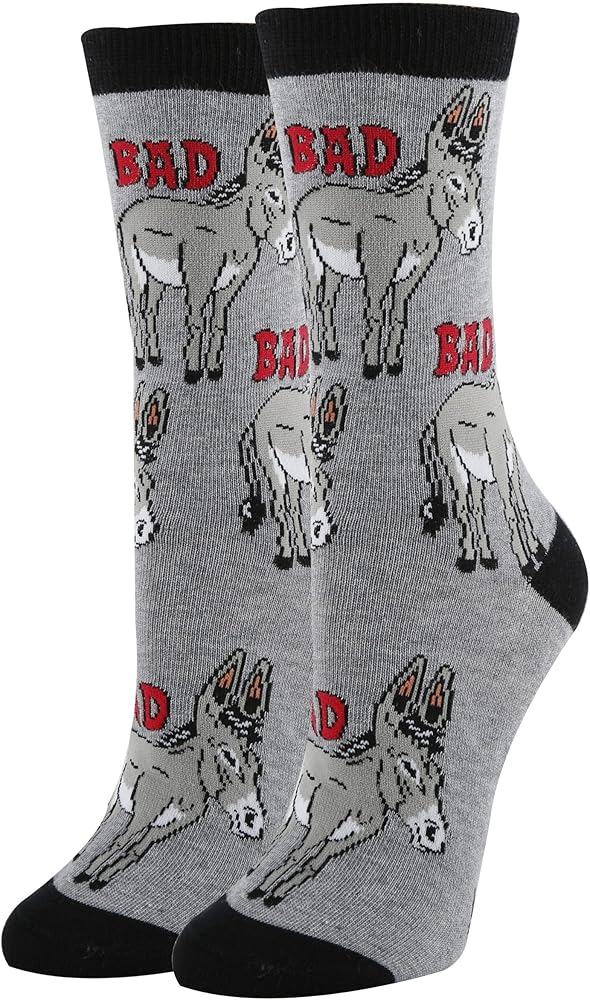 ooohyeah Womens Novelty Funny Animal Crew Socks, Fun Saying Causal Cotton Socks, Cute Colorful Dress Socks, Size 5-10