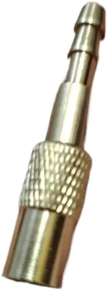 6.5mm Air Chuck Adapter - Gold Tone Tire Inflator Chuck Compressor Pump Accessory for Vehicles