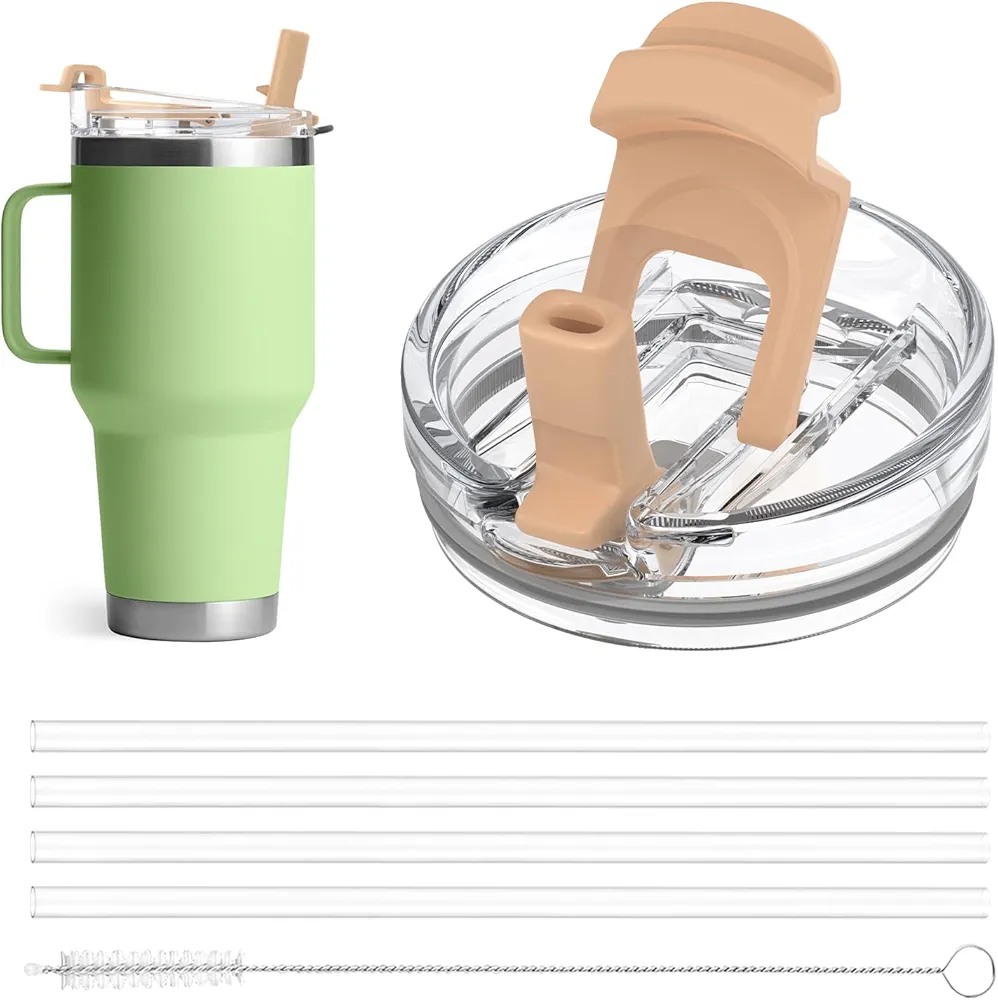 Ultimate 2-in-1 Replacement Lid with Straw & Sip for Yeti 30oz/35oz/42oz Tumbler Lids, Leakproof, Fit for Hydraflow/Hydrapeak 40oz Tumbler and REDUCE 40oz/50oz Tumblers - 1 Pack