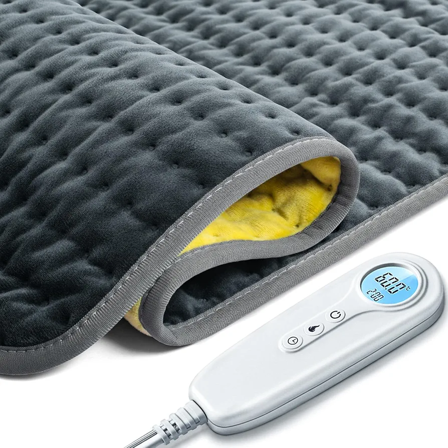 Blue Elf Heating Pad for Back/Shoulder Pain Relief,XXL Electric Heating Pads for Cramps with 6 Heat Settings, Auto Off, Moist Heat Options,Washable, 20"x24" Gifts for Men,Women,Mom,Dad (XXLarge)