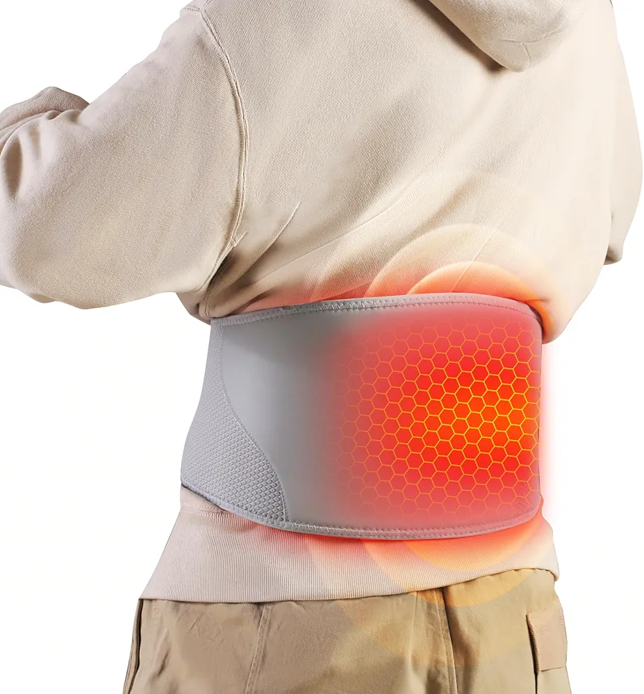 Far Infrared Cordless Heating Pad for Pain Relief, Wearable Waist Wrap with Strap-51inch, 3 Heat Levels
