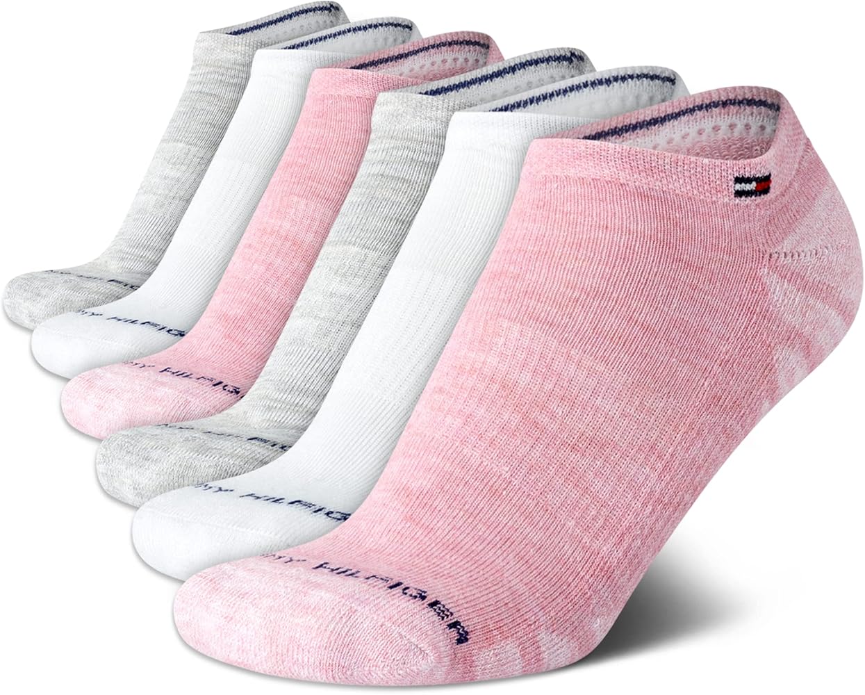 Tommy Hilfiger Women's Low Cut Socks - 6 Pack Performance Cushioned Comfort No Show Socks - Athletic Socks for Women (4-10)